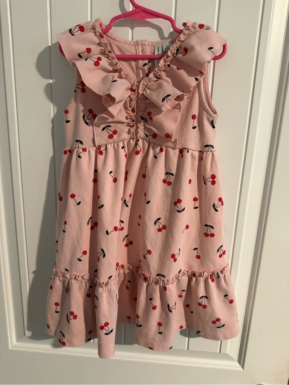 🍒 Jane & Jack Cherry Ruffle Dress – 2T